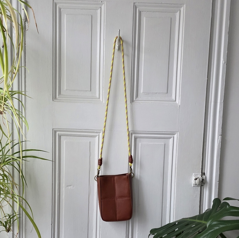 Crossbody Bag with Yellow Strap
